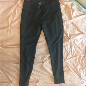 Charcoal grey full length workout pants